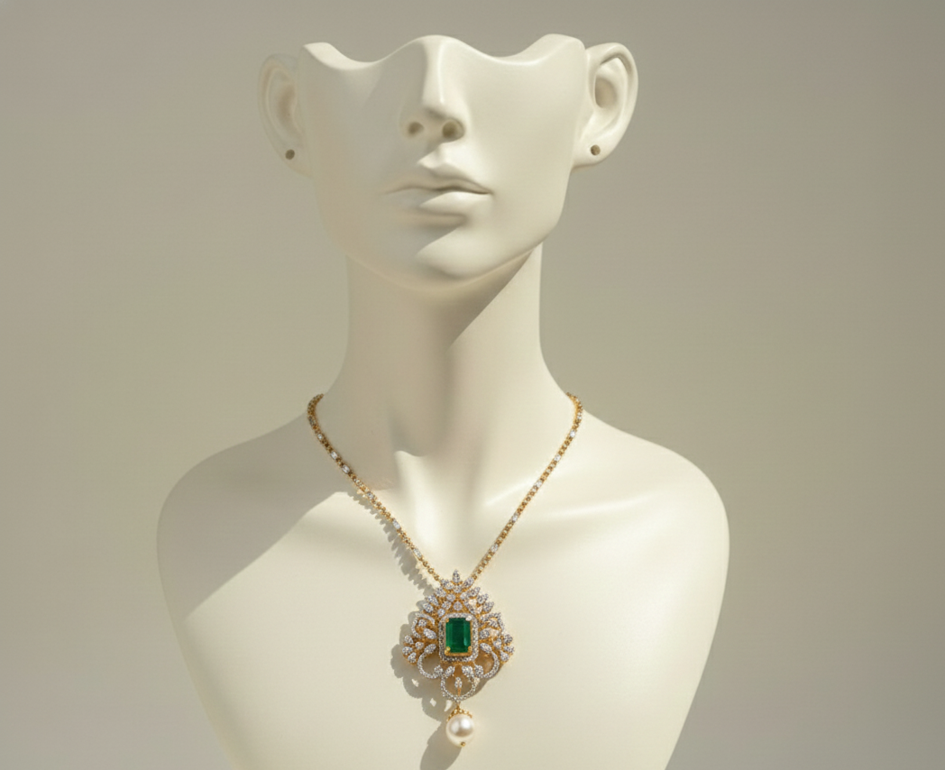 dimond pendent with chain