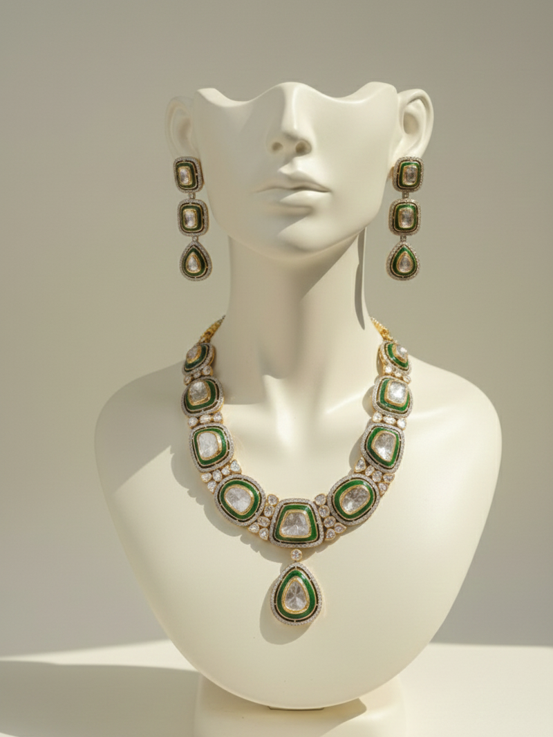 dimond polki single line