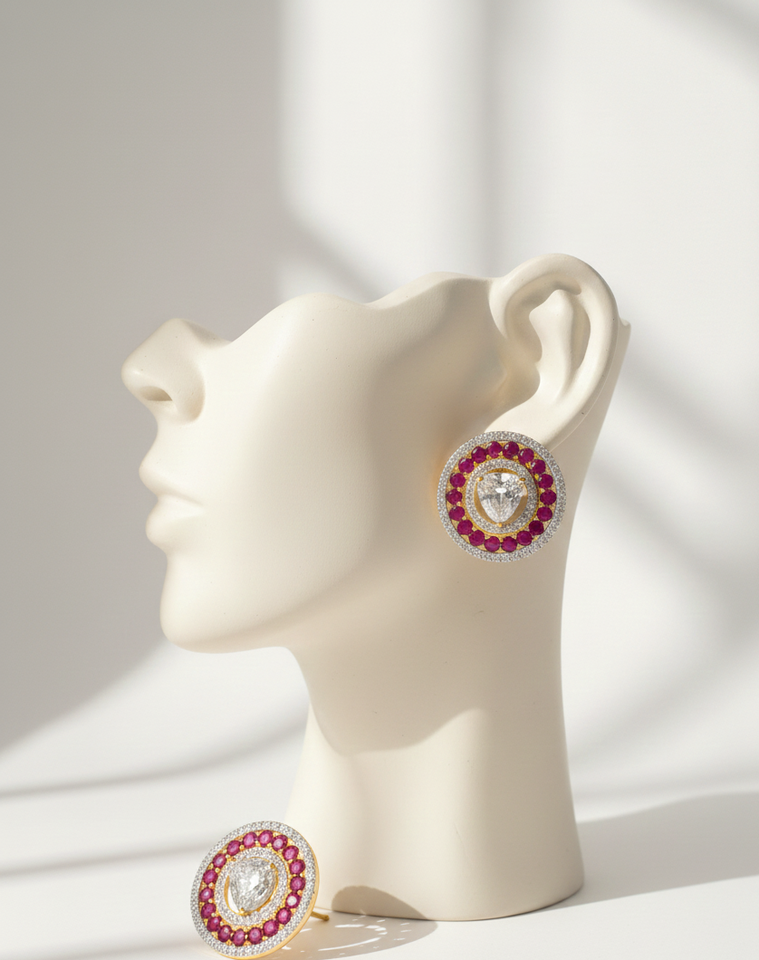 dimond moti earings