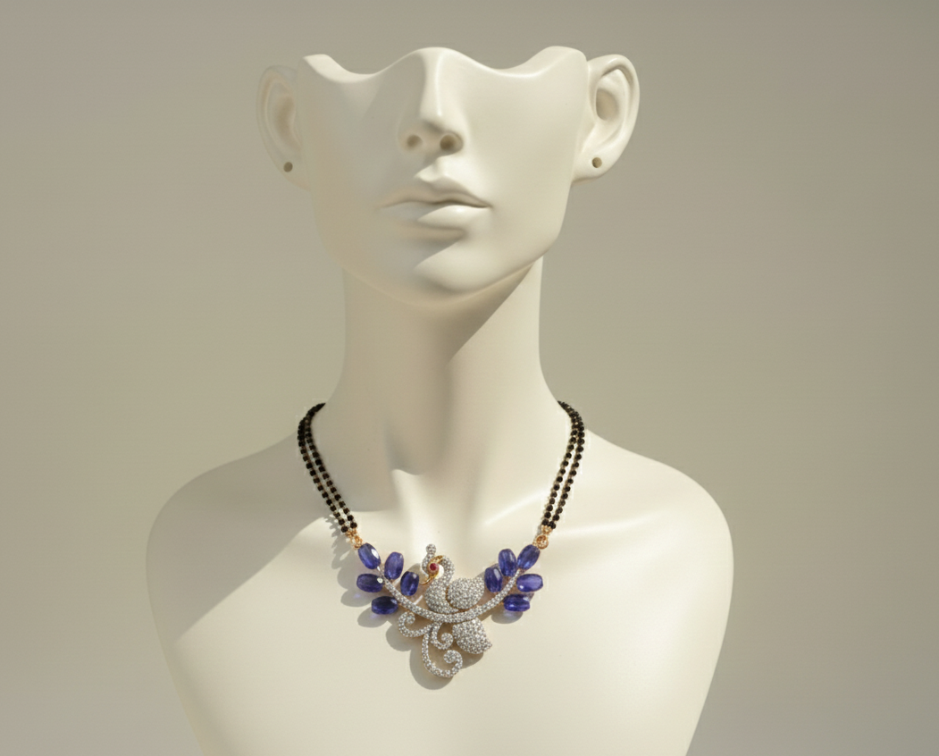 dimond peacock pendent