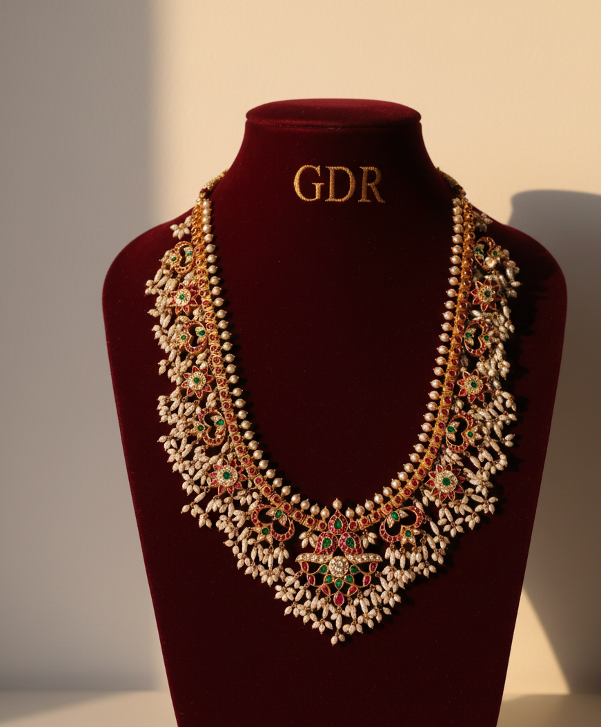 22k jadau kundan guttapusalu