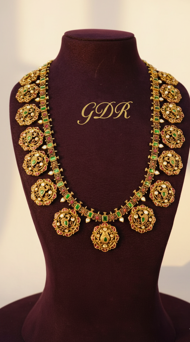 22k jadau kundan nakkshi  buttumala