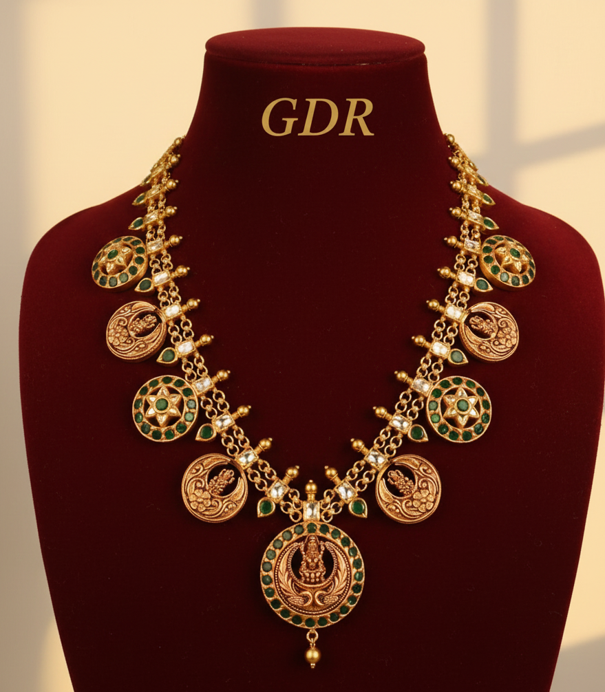 22k jadau kundan nakkshi buttumala