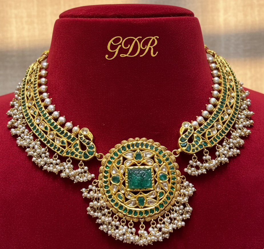 22k gold kundan haram