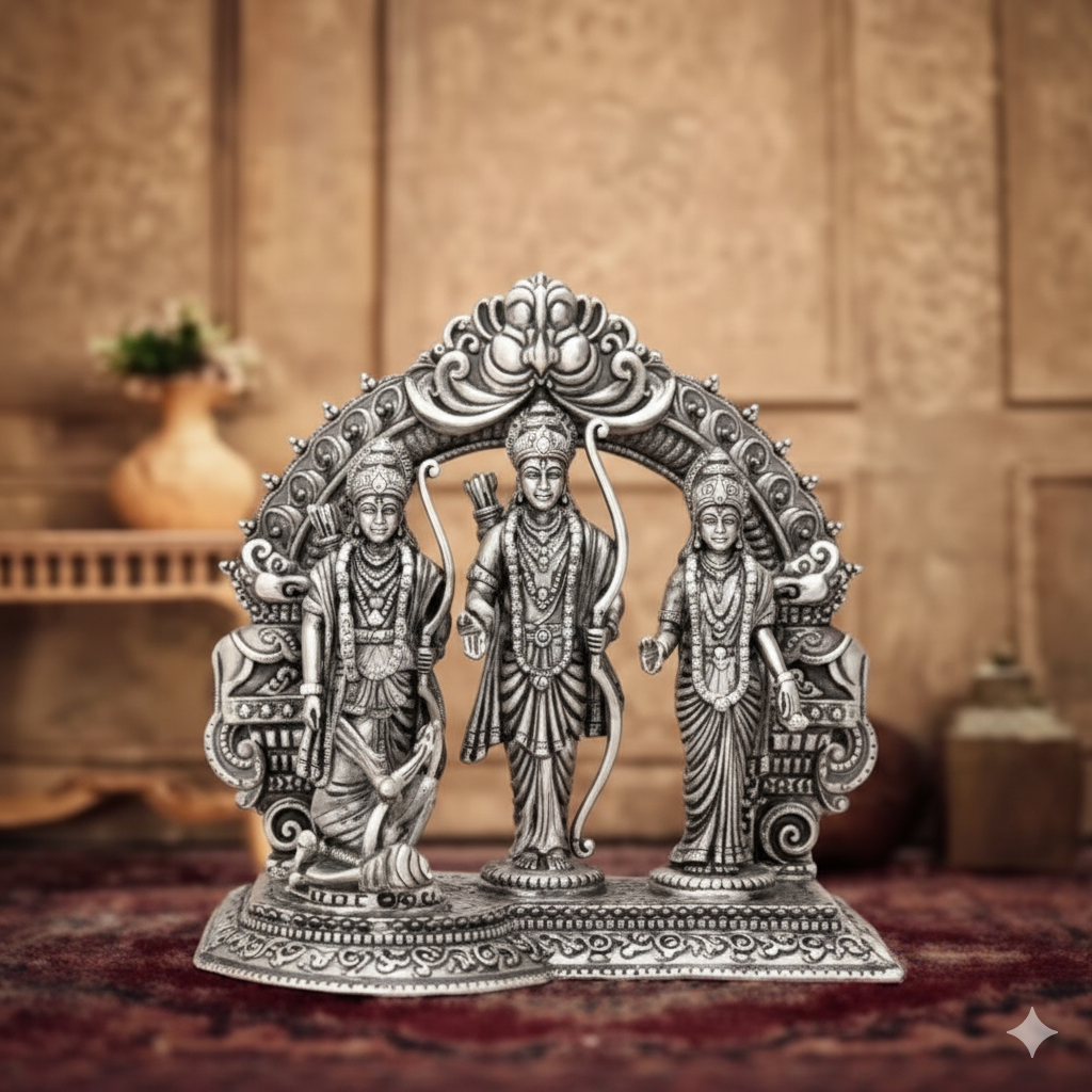 silver idol for puja