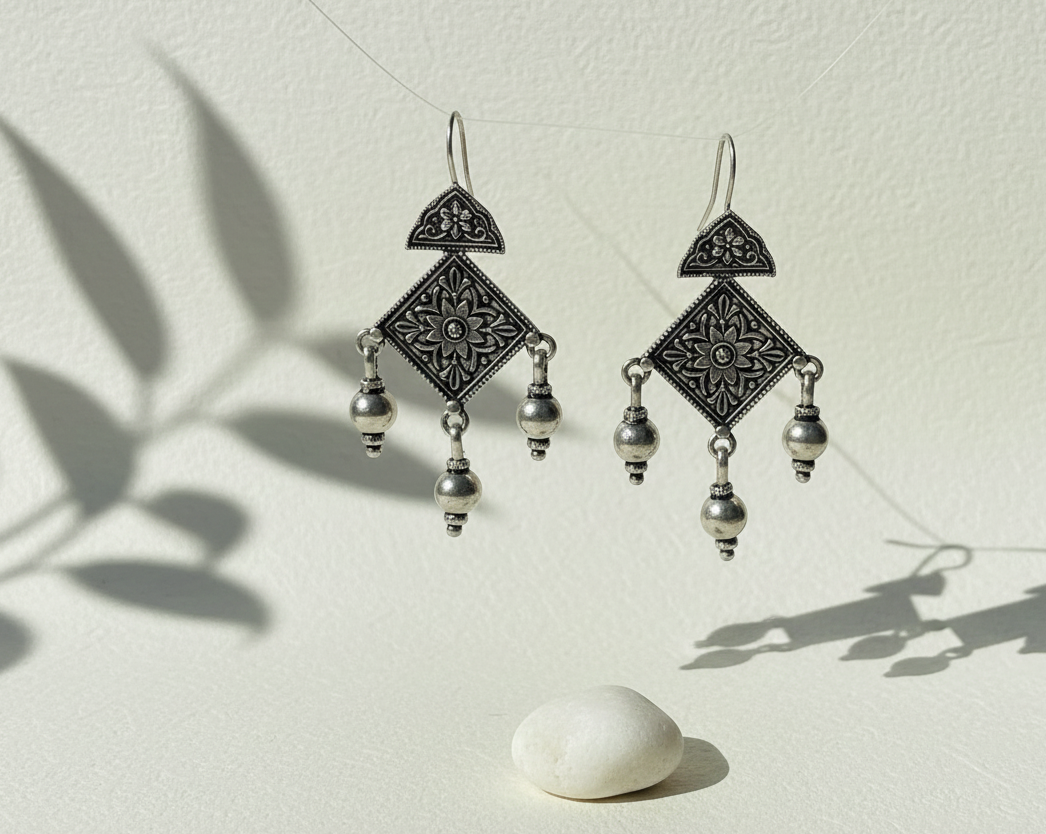 silver women earings