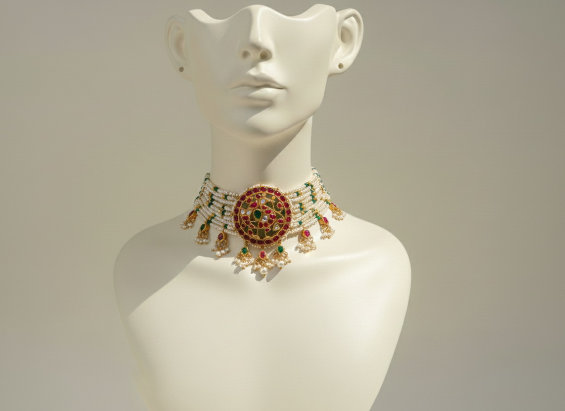 peacock jadau chick set