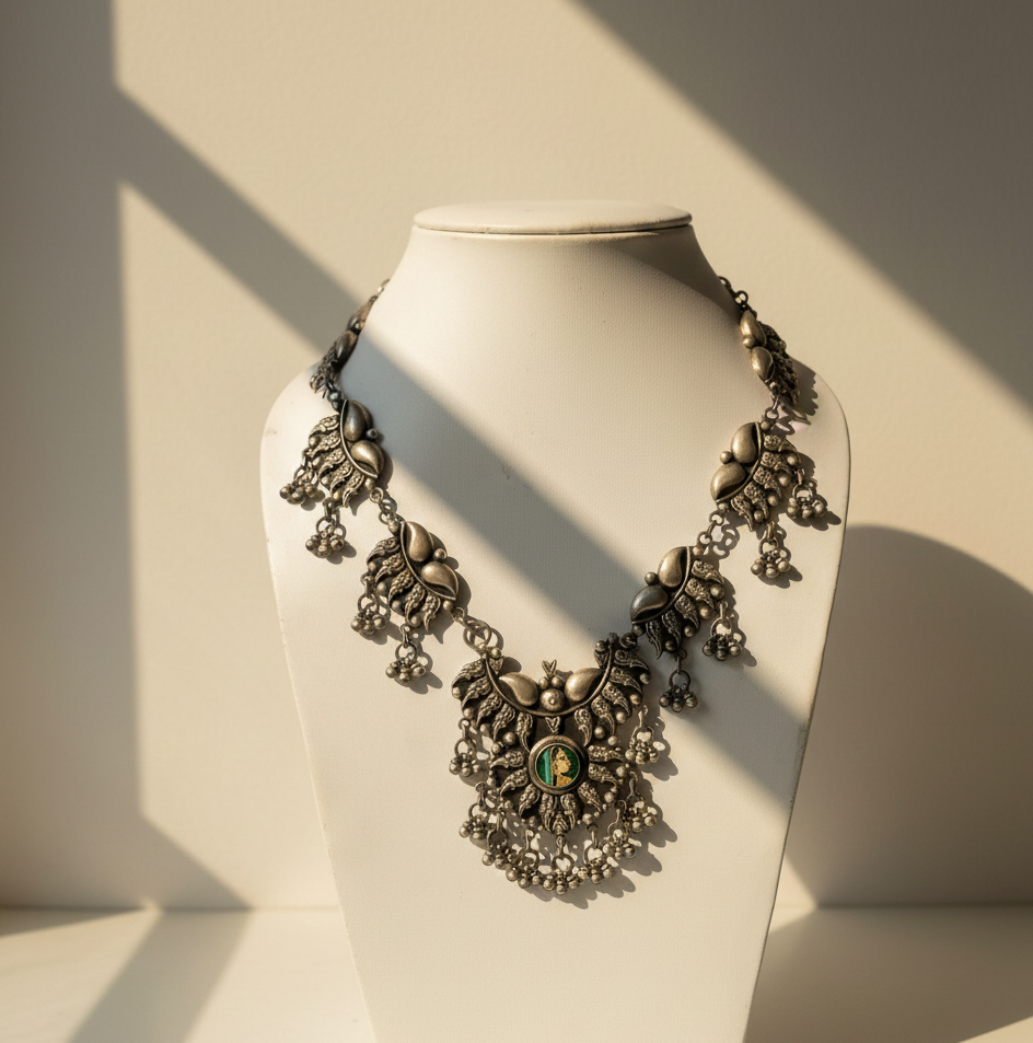 silver photo neckless