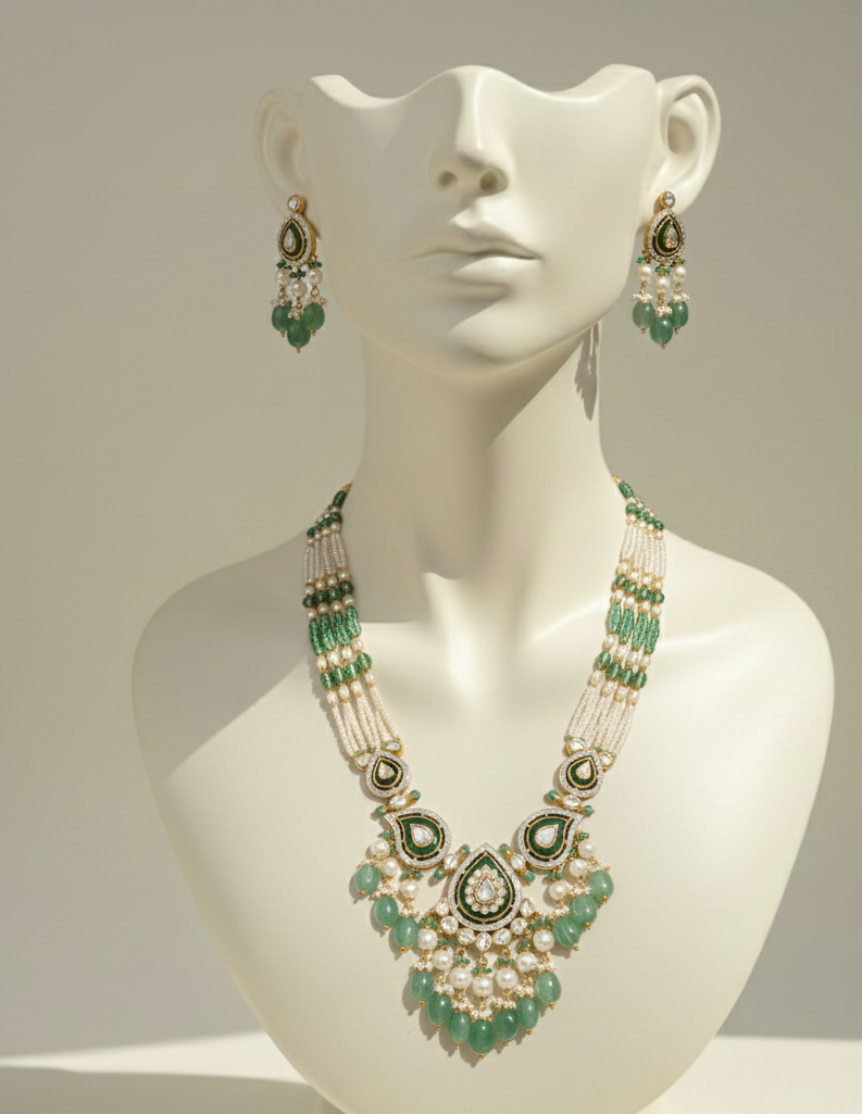 long beads polki line