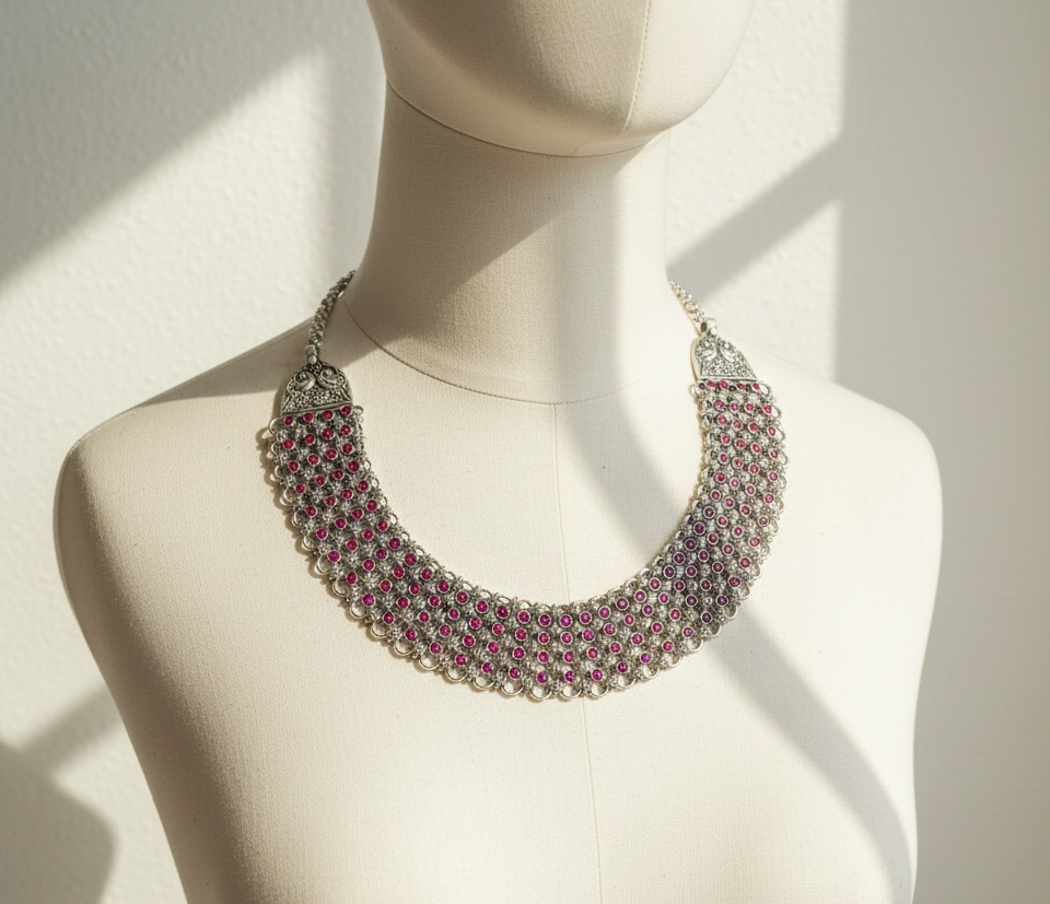 silver stone neckless