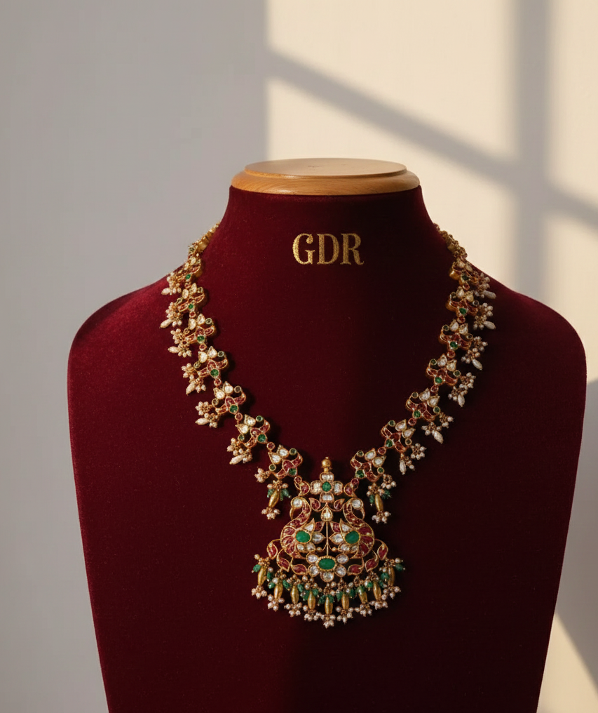 22k jadau kundan long haram