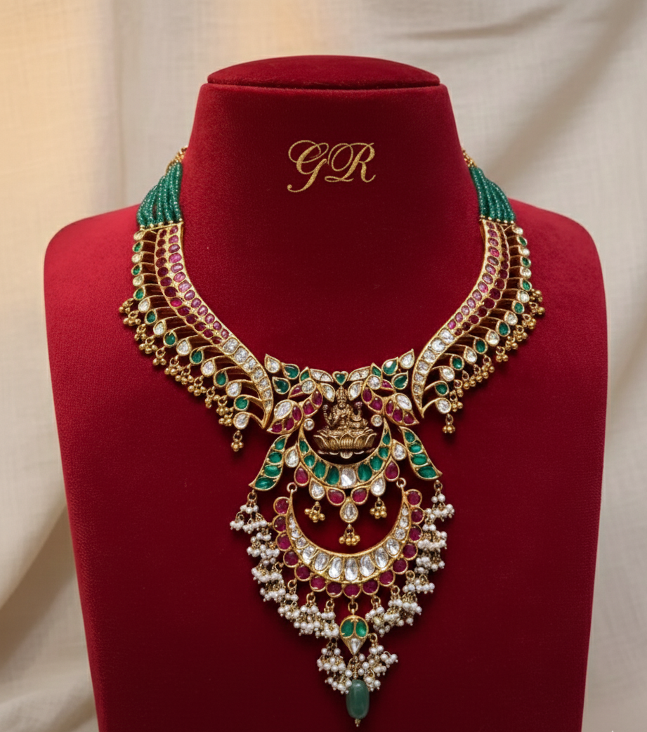 22k solid kundan jadau haram