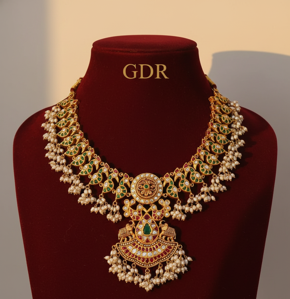 22k jadau kundan haram