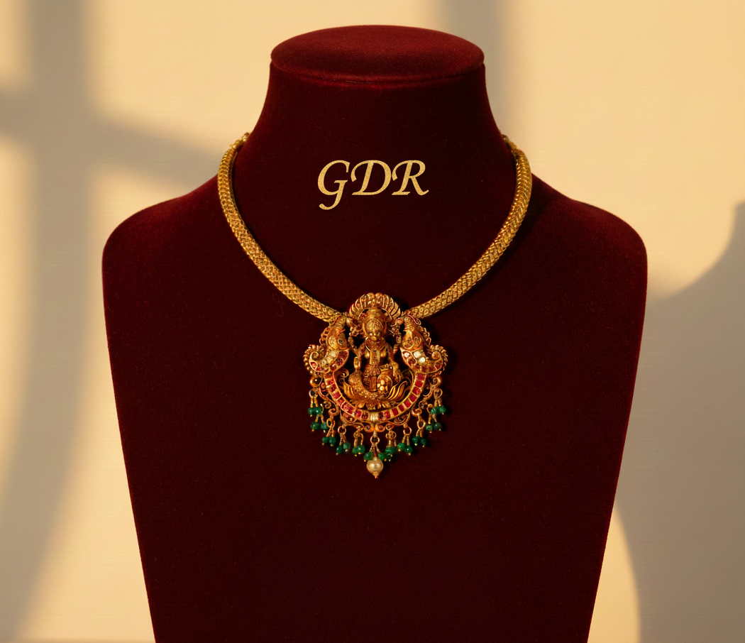 22k jadau kundan nakkshi kanthi