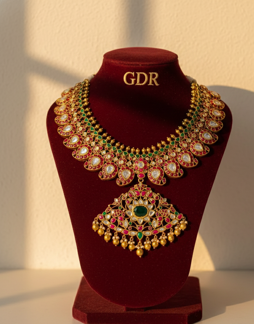 22k jadau kundan mango haram